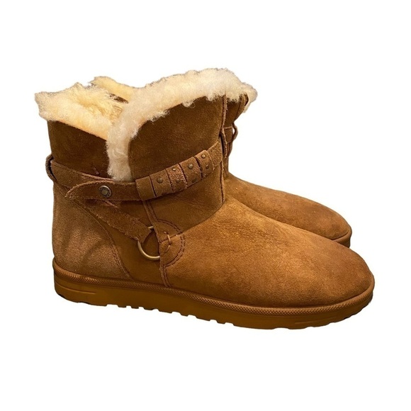Abeo Shoes - Abeo Regina Tan Sheepskin Leather Shearling Boots Women's Size 9